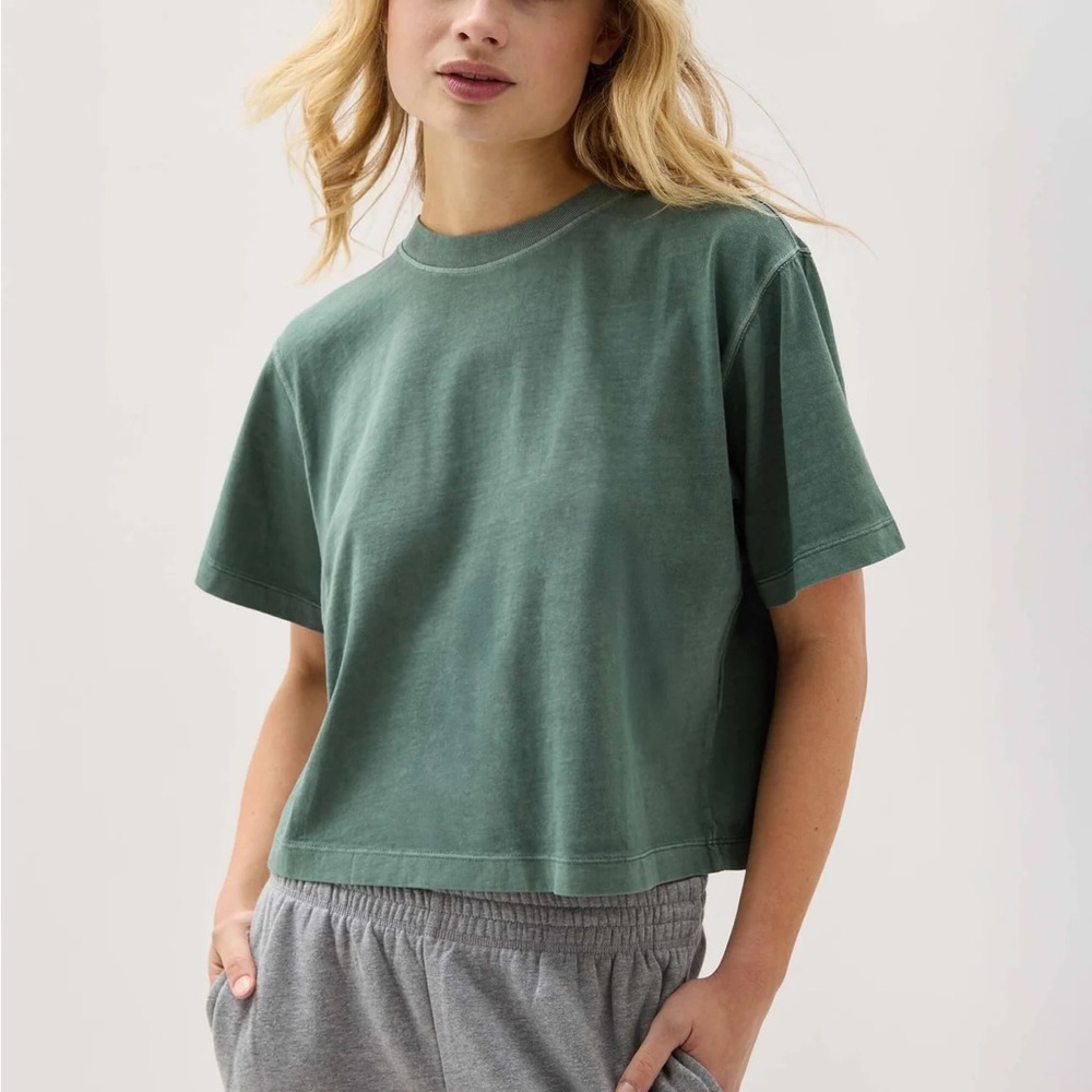 Richer Poorer Relaxed Crop Tee Green Small